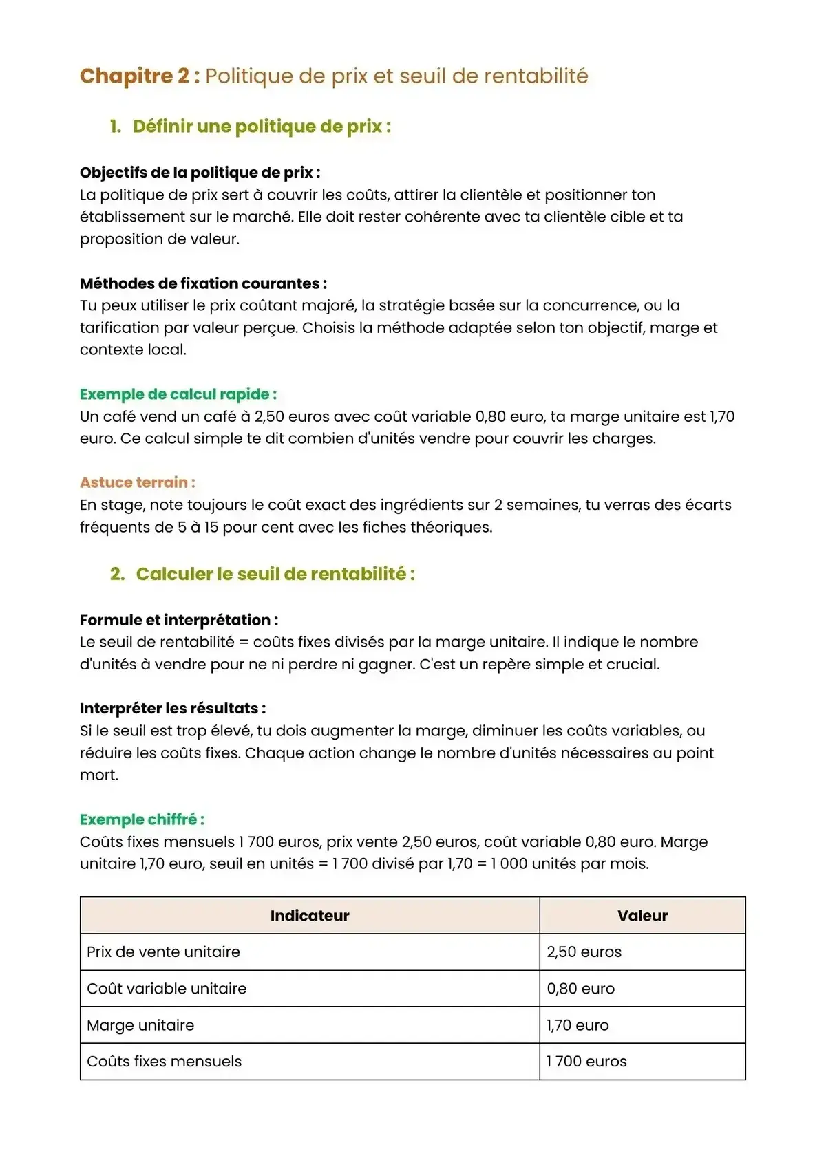 Example Fiche de Révision Bac Pro CSR